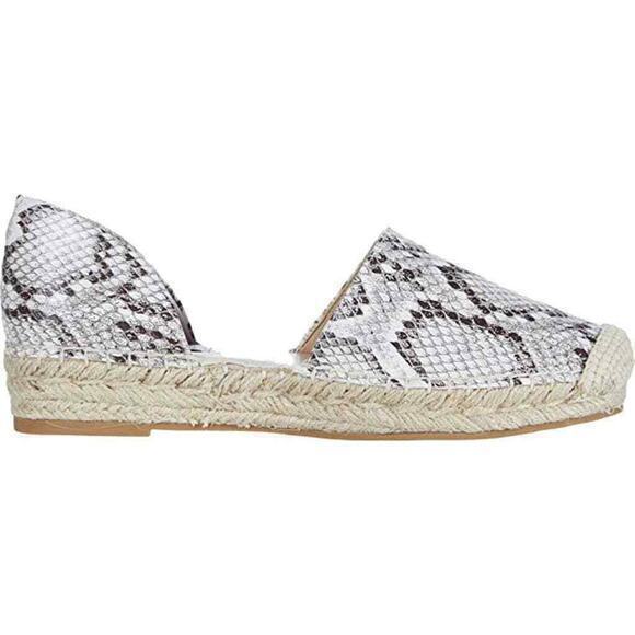 NEW Steve‎ Madden Espadrille Slip On Flats Size 8.5 Snake Python Print Raffia - Picture 6 of 10